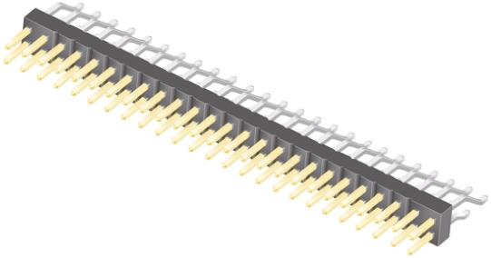 Produktfoto 1 von Samtec TSM Stiftleiste gewinkelt, 50-polig / 2-reihig, Raster 2.54mm, Platine-Platine, Kabel-Platine,