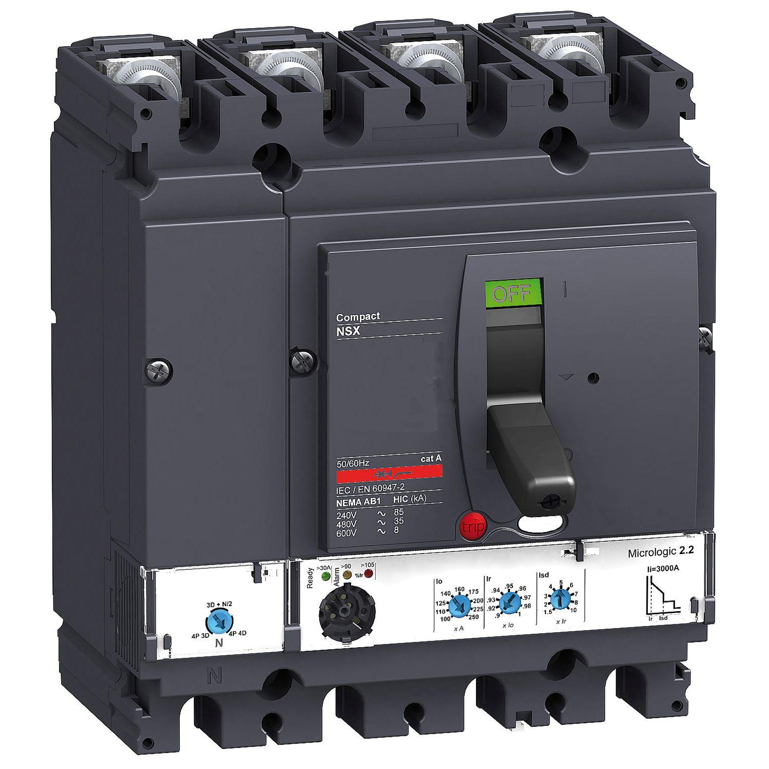 Schneider Electric Kompakt LV43, Leistungsschalter MCCB 4-polig, 160A, Fest