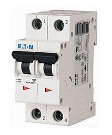 Produktfoto 1 von Eaton Eaton Moeller MCB Leitungsschutzschalter Typ C, 2-polig 20A 240 → 415V, Abschaltvermögen 10 kA xEffect