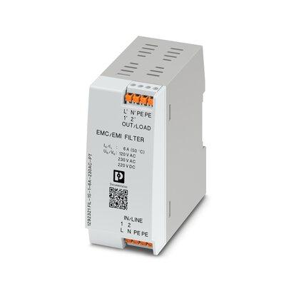 Produktfoto 1 von Phoenix Contact EMV-Filter, 230 V ac, 6A, DIN-Schiene, 1-phasig