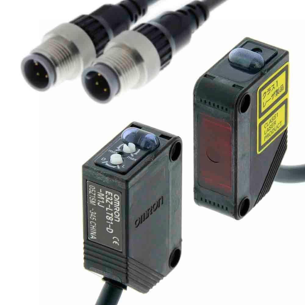 Produktfoto 1 von Omron E3Z Kubisch Optischer Sensor, Durchgangsstrahl, Bereich 60 m, PNP Ausgang, M12-Steckverbinder