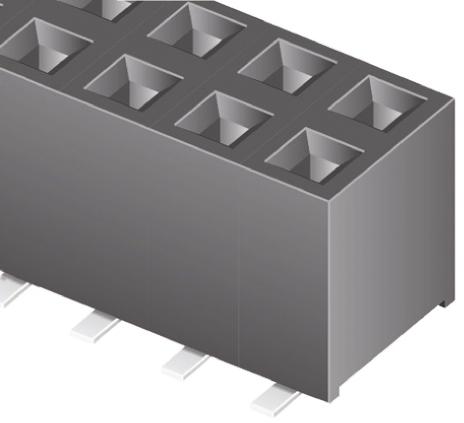 Produktfoto 1 von Samtec TLE Leiterplattenbuchse Gerade 30-polig / 2-reihig, Raster 2mm