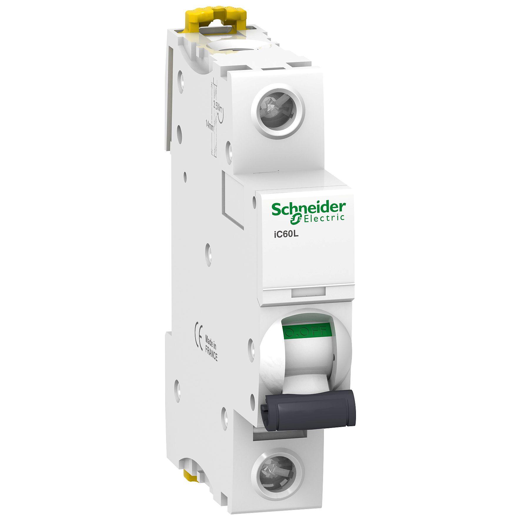 Schneider Electric iC60L MCB Leitungsschutzschalter Typ C, 1-polig 2A, Abschaltvermögen 15 kA Acti 9