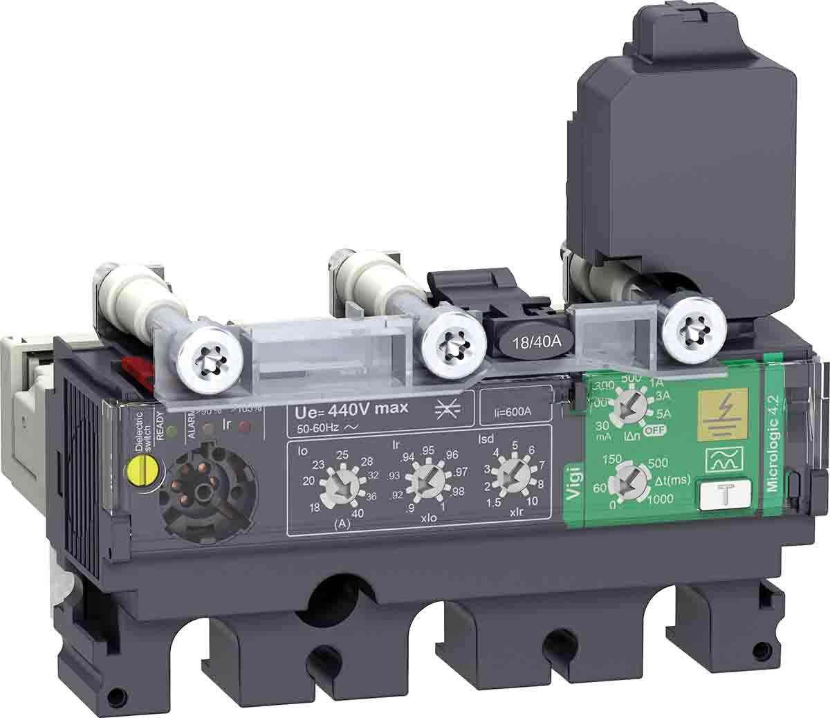 Produktfoto 1 von Schneider Electric Kompakt Micrologic 4.2 für Kompakte Überlastschalter NSX 100/160/250, 440V ac / 40A