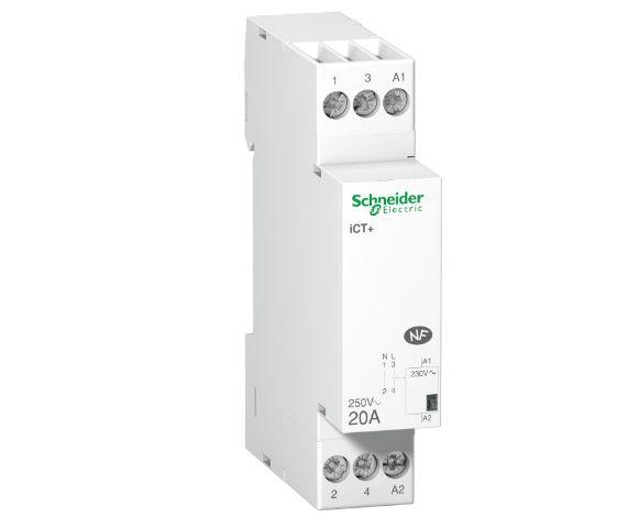 Produktfoto 1 von Schneider Electric Acti9 iCT Leistungsschütz / 230 V Spule, 1 -polig 1 Schließer / 20 A