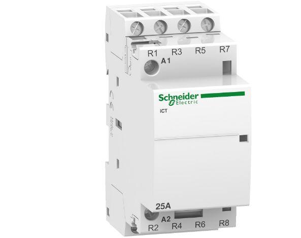 Produktfoto 1 von Schneider Electric Acti9 iCT Leistungsschütz / 24 V Spule, 4 -polig 4 Öffner / 25 A