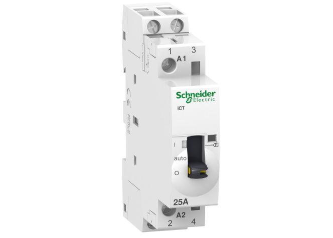 Produktfoto 1 von Schneider Electric Acti9 iCT Leistungsschütz / 24 V Spule, 2 -polig 2 Schließer / 25 A