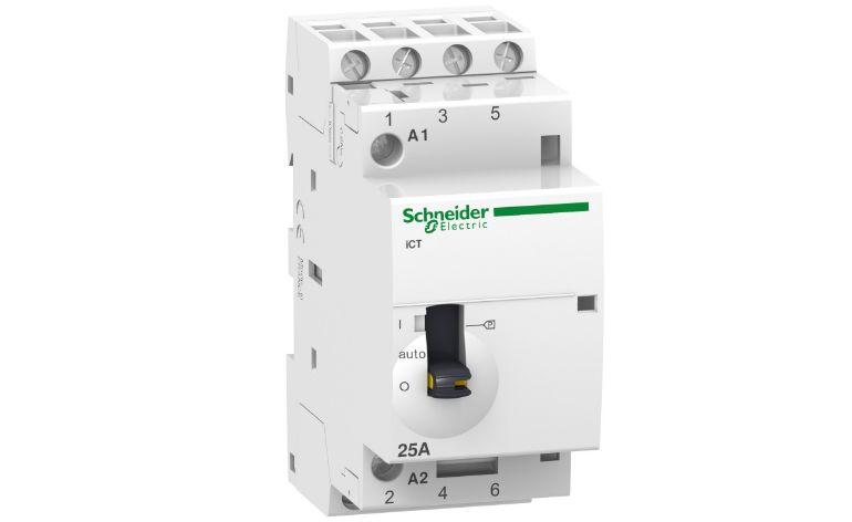 Produktfoto 1 von Schneider Electric Acti9 iCT Leistungsschütz / 24 V Spule, 4 -polig 4 Schließer / 25 A