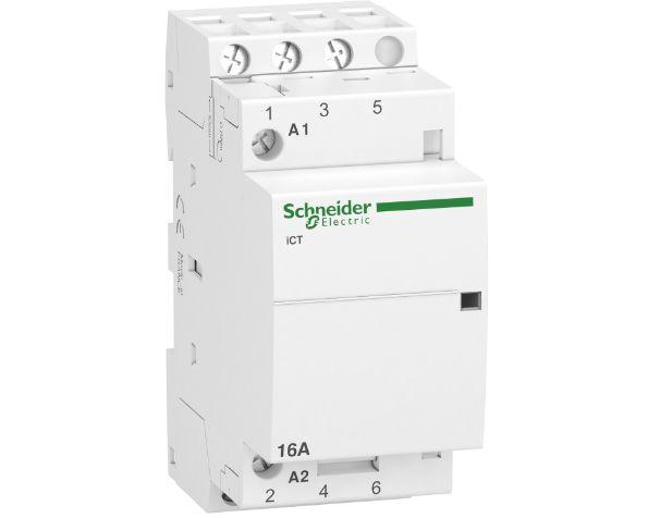 Produktfoto 1 von Schneider Electric Acti9 iCT Leistungsschütz / 240 V Spule, 3 -polig 3 Schließer / 16 A