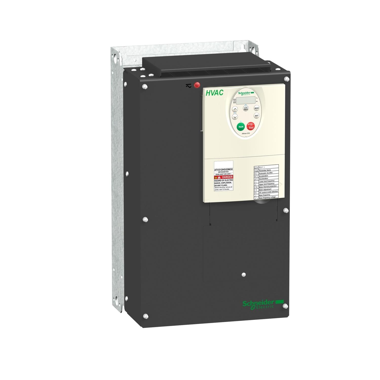 Produktfoto 1 von Schneider Electric ATV212, 3-Phasen Drehzahlgeregelter Antrieb 22 kW, 240 V / 66,4 A für Asynchrone Motoren