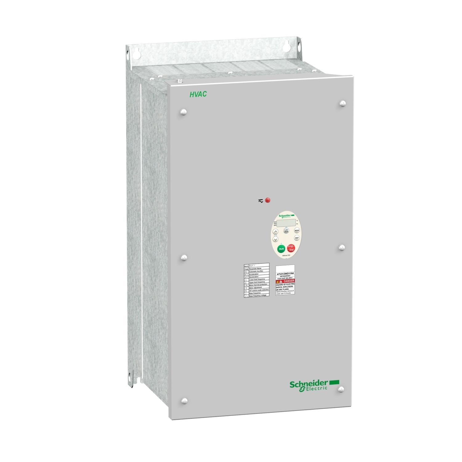 Produktfoto 1 von Schneider Electric ATV212, 3-Phasen Drehzahlgeregelter Antrieb 11 kW, 480 V / 16,7 A für Asynchrone Motoren