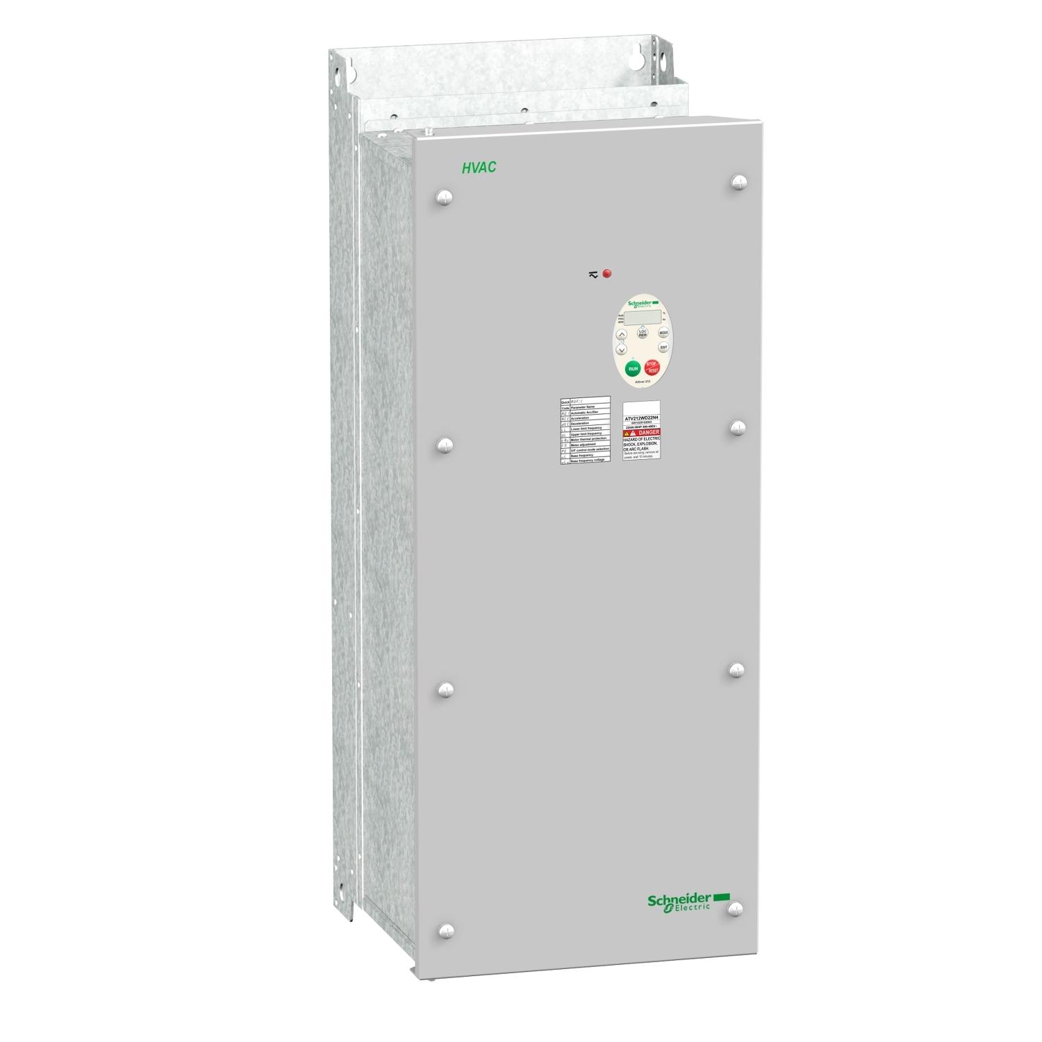 Produktfoto 1 von Schneider Electric ATV212, 3-Phasen Drehzahlgeregelter Antrieb 22 kW, 480 V / 33,1 A für Asynchrone Motoren