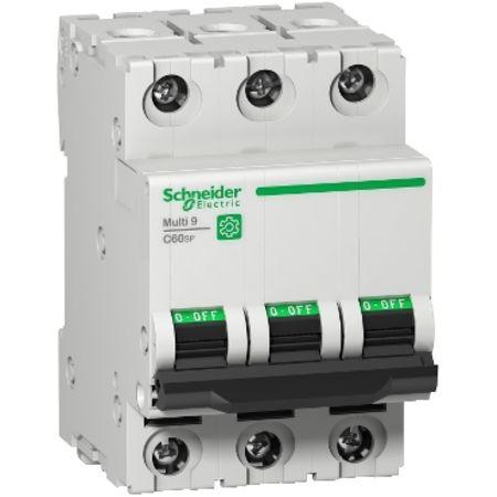 Schneider Electric MCB Leitungsschutzschalter Typ C, 3-polig 50A, Abschaltvermögen 10 kA Multi 9 DIN-Schienen-Montage