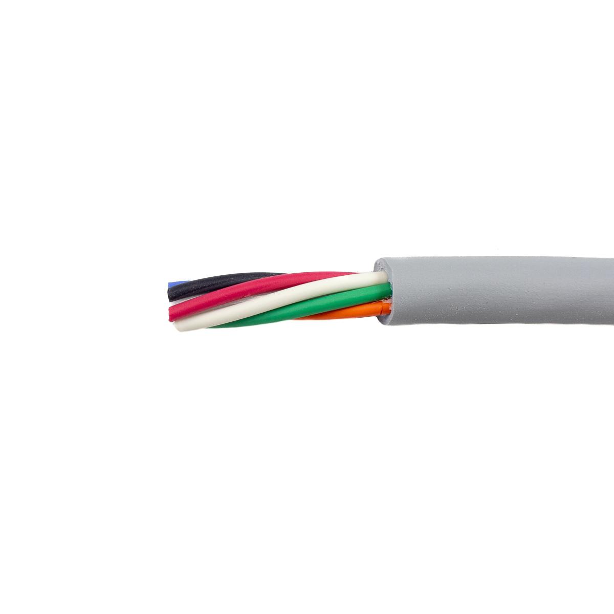 Produktfoto 1 von Alpha Wire EcoFlex ECO Steuerkabel, 6-adrig x 0,35 mm² Grau, 30m, 22 AWG ungeschirmt