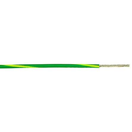 Alpha Wire Einzeladerleitung 1,3 mm², 16 AWG 305m Grün/Gelb PVC isoliert Ø 3.15mm 26/0,25 mm Litzen UL1015