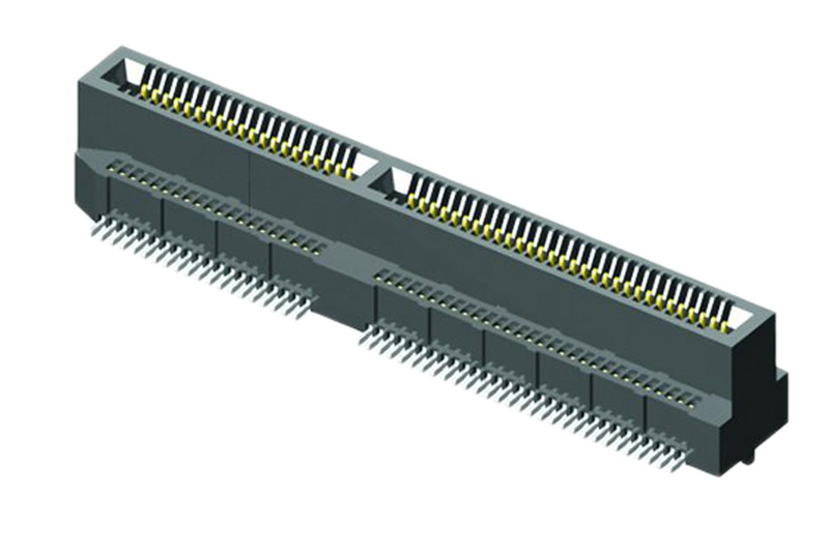 Produktfoto 1 von Samtec Serie MEC8-DV Kantensteckverbinder, 0.8mm, 140-polig, 2-reihig, Vertikal, Buchse, SMD