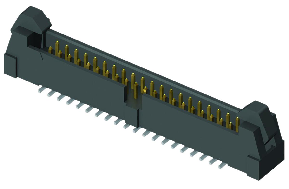 Produktfoto 1 von Samtec EHT Leiterplatten-Stiftleiste Gerade, 40-polig / 1-reihig, Raster 2.0mm, Kabel-Platine, Lötanschluss-Anschluss,