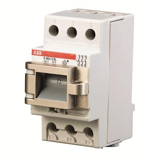 Produktfoto 1 von ABB E463 Trennschalter 3-polig 63A DIN-Schiene IP 20 5,4W E463