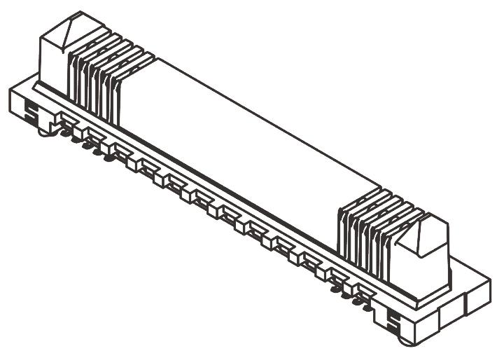 Produktfoto 1 von Samtec ERM8 Leiterplatten-Stiftleiste Gerade, 100-polig / 2-reihig, Raster 0.8mm, Platine-Platine,