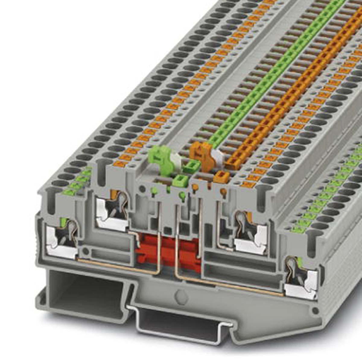 Produktfoto 1 von Phoenix Contact CLIPLINE PTT Reihenklemme Doppelstock Grau, 2.5mm², 400 V / 16A