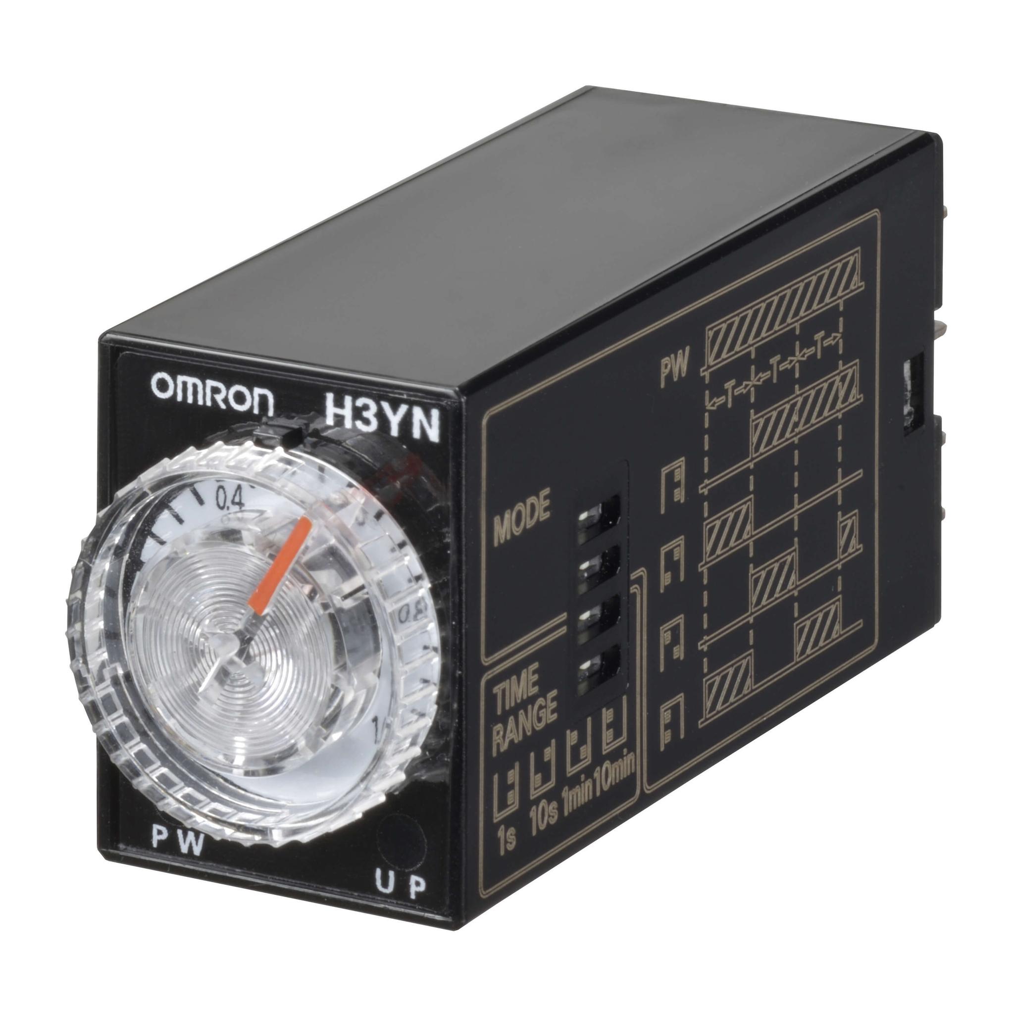 Omron Zeitrelais, Steckanschluss , 0.1 → 600s, 100-120V ac, 4 Kont. Multifunktion, 2-poliger Wechsler