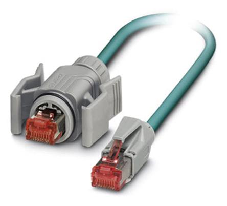 Phoenix Contact VS-IP67-IP20-93E/1.5 Ethernetkabel Cat.5e, 1.5m, Schwarz Patchkabel, A RJ45 Stecker, B RJ45, Aussen ø