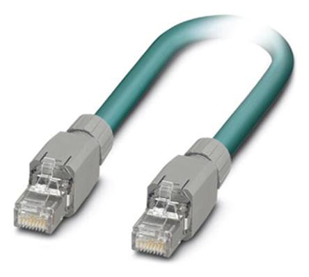 Produktfoto 1 von Phoenix Contact VS-IP20-IP20-94C/10 Ethernetkabel Cat.5, 10m, Schwarz Patchkabel, A RJ45 Stecker, B RJ45, Aussen ø