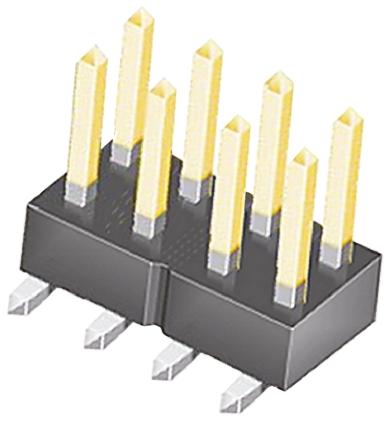 Produktfoto 1 von Samtec TSM Stiftleiste Gerade, 8-polig / 2-reihig, Raster 2.54mm, Platine-Platine, Kabel-Platine,