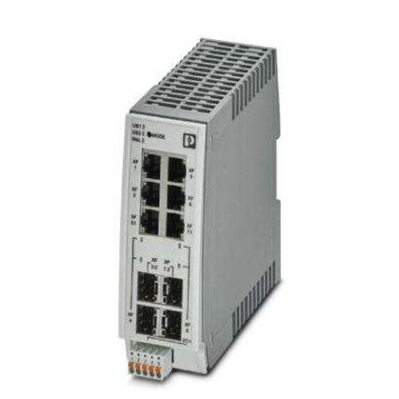 Produktfoto 1 von Phoenix Contact Ethernet-Switch, 4 x RJ45 / 10/100/1000Mbit/s, bis 100m für DIN-Schienen, 24V dc