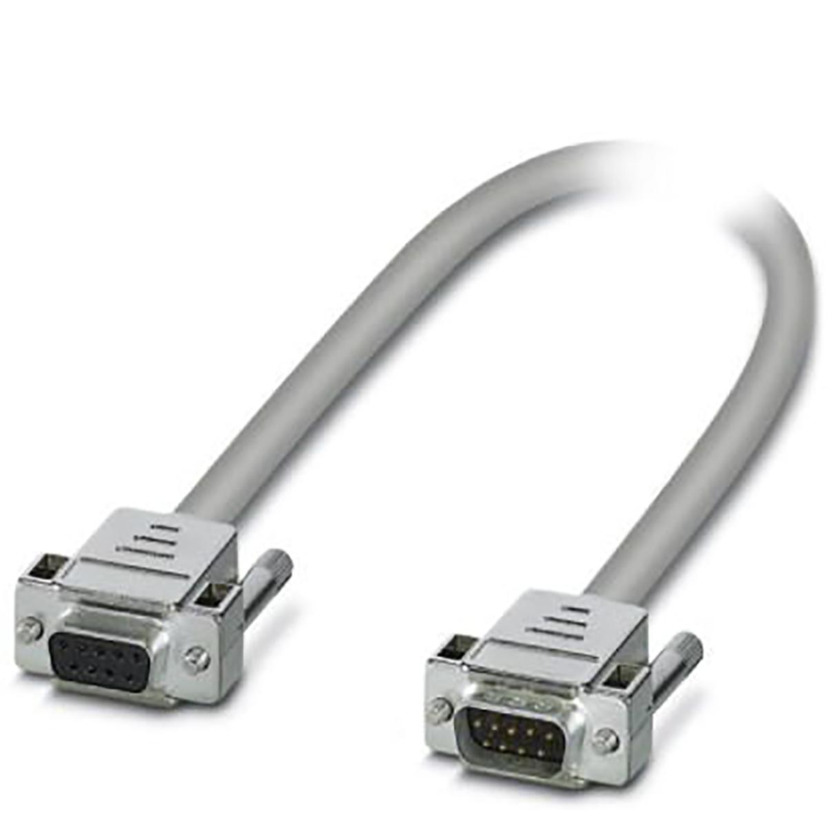 Phoenix Contact Serielles Kabel / 9-polig, D-Sub Buchse / 9-polig, D-Sub Stecker, 2m, Grau