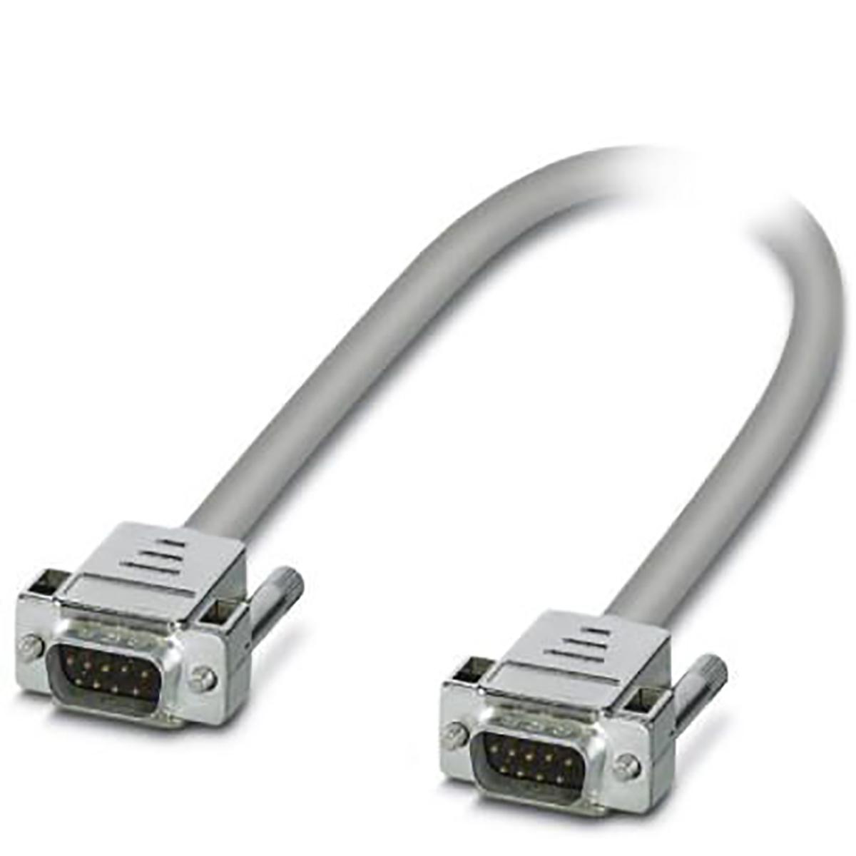 Phoenix Contact Serielles Kabel / 9-polig, D-Sub Stecker / 9-polig, D-Sub Stecker, 1m, Grau