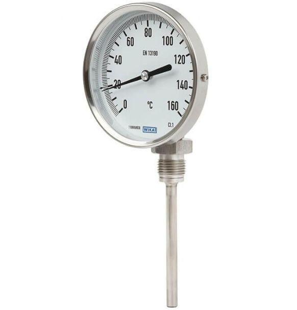 Produktfoto 1 von WIKA Zeigerthermometer Rundes Ziffernblatt, 0 → 300 °C, Skalen-Ø 100mm