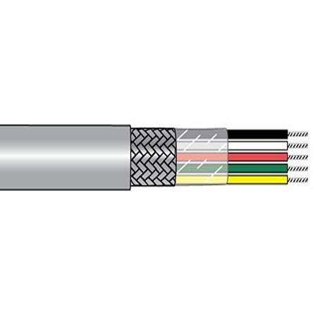 Produktfoto 1 von Alpha Wire M1124 Steuerkabel, 4-adrig x 0,5 mm2 Grau, 1000ft, 20 AWG