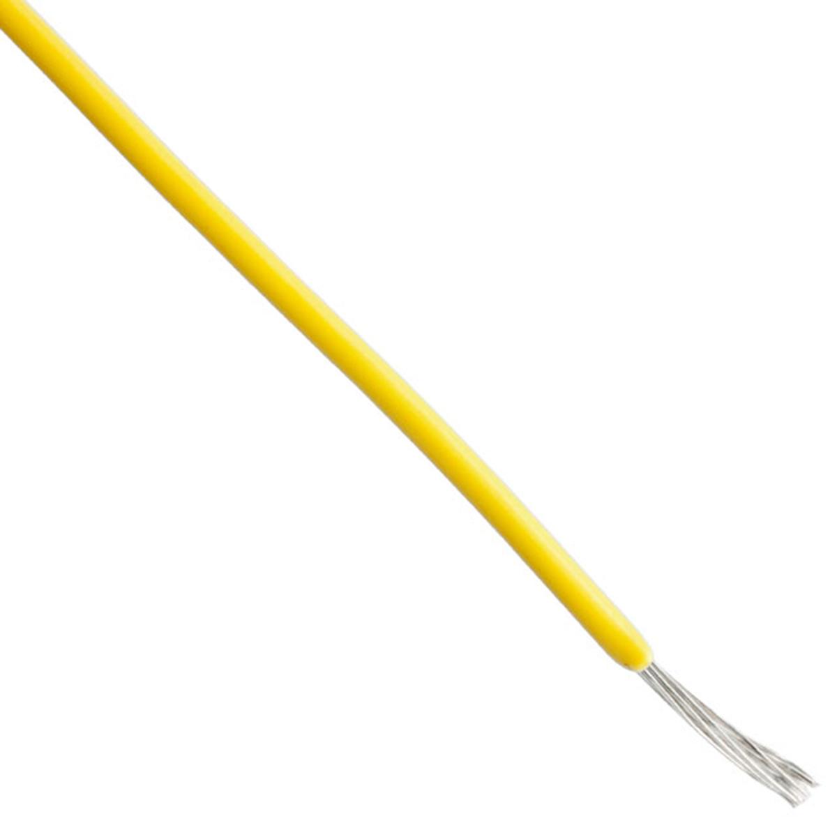 Alpha Wire Einzeladerleitung 0,2 mm², 24 AWG 30m Gelb PVC isoliert Ø 1.42mm 7/0.20 mm Litzen UL1429