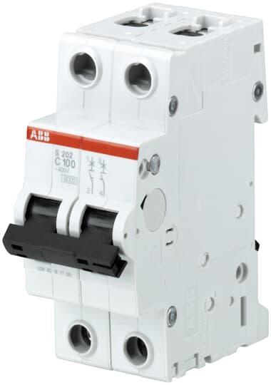 ABB S200 Leitungsschutzschalter Typ B, 2-polig 100A System Pro M Compact DIN-Schienen-Montage