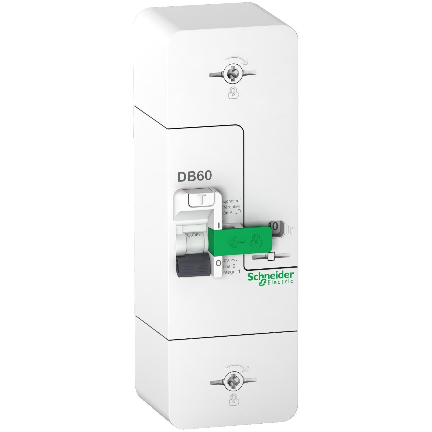 Produktfoto 1 von Schneider Electric R9F RCCB, 1-polig, 60A, 500mA Typ A Resi9 250V ac