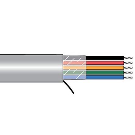 Produktfoto 1 von Alpha Wire 5073/1C Multicore-Kabel, 3-adrig x 1,76 mm² Grau, 100ft, 16