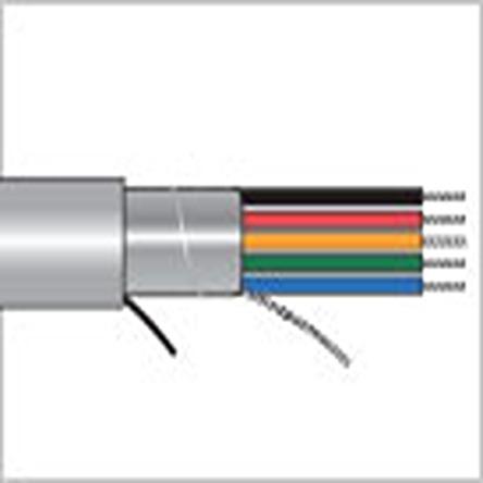 Produktfoto 1 von Alpha Wire 5606B1601 Multicore-Kabel, 2-adrig x 1,7 mm² Schwarz, 1000ft, 16