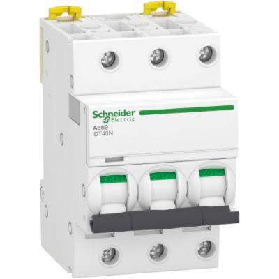 Schneider Electric Acti9 iDT40N Leitungsschutzschalter Typ D, 3-polig 32A 400V Acti 9 DIN-Schienen-Montage