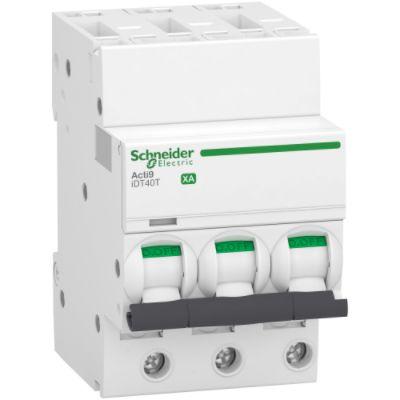 Produktfoto 1 von Schneider Electric Acti9 iDT40T XA Leitungsschutzschalter Typ C, 3-polig 10A 400V Acti 9 DIN-Schienen-Montage