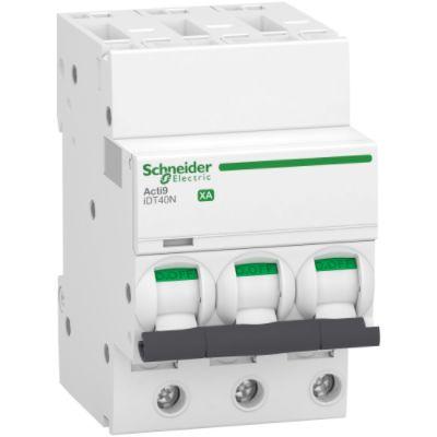 Produktfoto 1 von Schneider Electric Acti9 iDT40N XA Leitungsschutzschalter Typ C, 3-polig 20A 400V Acti 9 DIN-Schienen-Montage