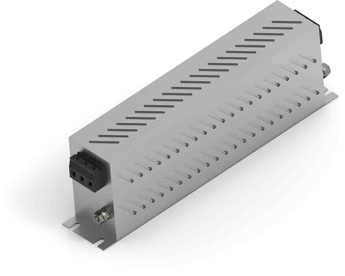 Produktfoto 1 von TE Connectivity KEM-BS Netzfilter, 440 V ac, 30A, Gehäusemontage, Anschlussblock, 3-phasig 18 mA / 50 → 60Hz