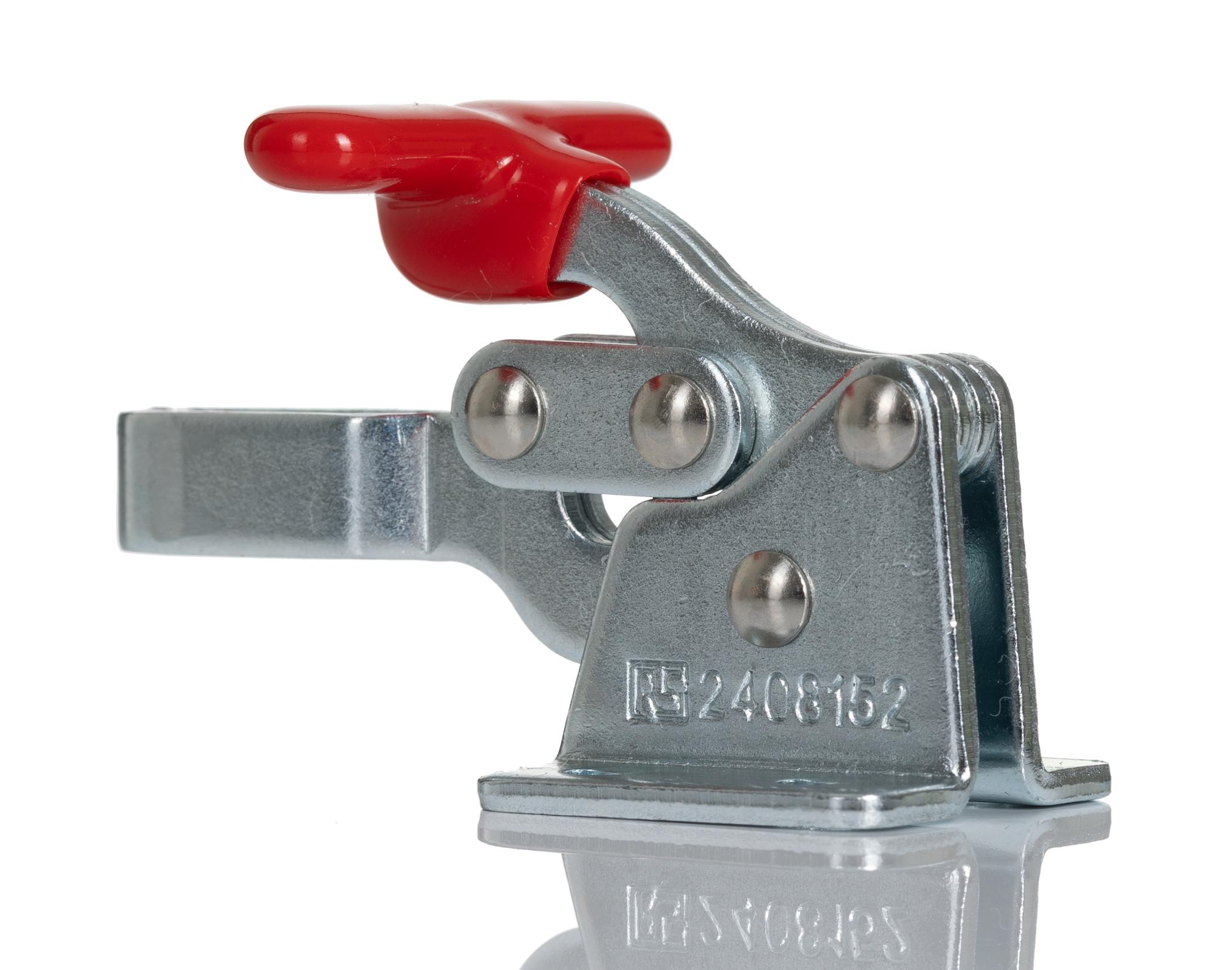 Produktfoto 1 von RS PRO Spannzwinge, Kniehebelklemme, 12.7mm x 90°, 68g