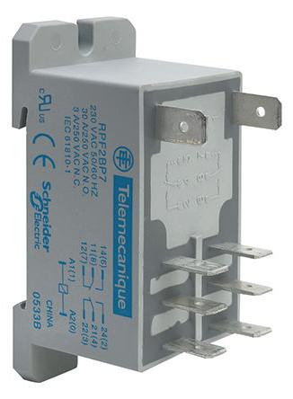 Produktfoto 1 von Schneider Electric Harmony Relay RP  Monostabiles Relais, für DIN-Schienen DPST 30A 132V ac Spule