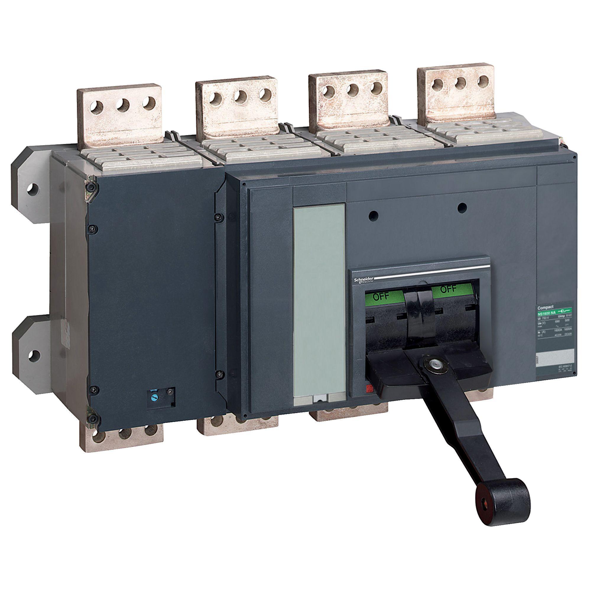 Produktfoto 1 von Schneider Electric ComPact, Leistungsschalter MCCB 4-polig, 3.2kA, Fest