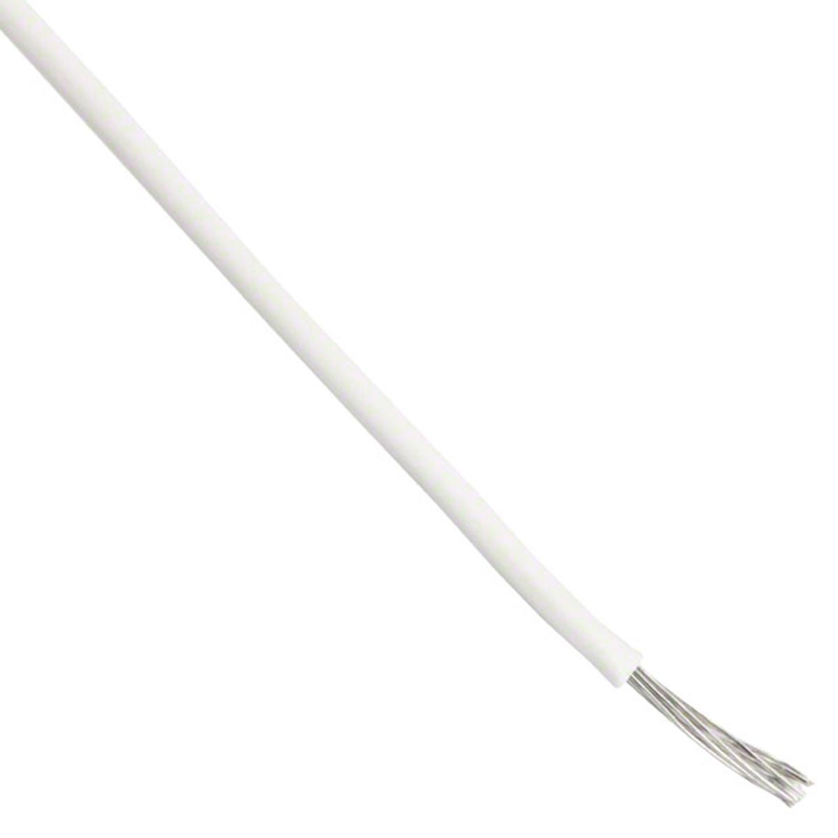 Produktfoto 1 von Alpha Wire Einzeladerleitung 0,2 mm², 24 AWG 30m Weiß PVC isoliert Ø 1.42mm 7/0.20 mm Litzen UL1429