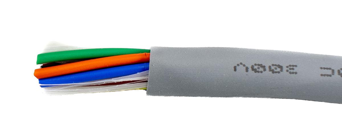 Alpha Wire EcoCable Mini ECO Steuerkabel, 10-adrig x 0,15 mm² Grau, 30m, 26 AWG ungeschirmt