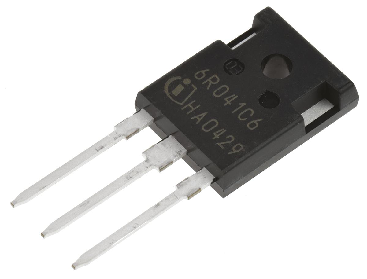 Produktfoto 1 von Infineon CoolMOS C6 IPW60R041C6FKSA1 N-Kanal, THT MOSFET 650 V / 77 A 481 W, 3-Pin TO-247