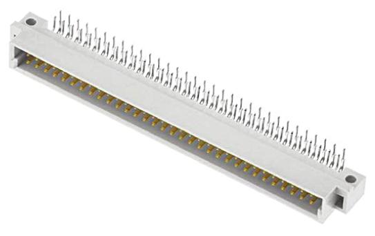 Harting DIN 41612-Steckverbinder Stecker gewinkelt, 64-polig, Raster 2.54mm