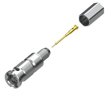 Samtec HD-BNC Stecker Koaxialsteckverbinder BNC-Steckverbinder, Kabelmontage, Crimp-Anschluss, 75Ω, Standard, , Gerade